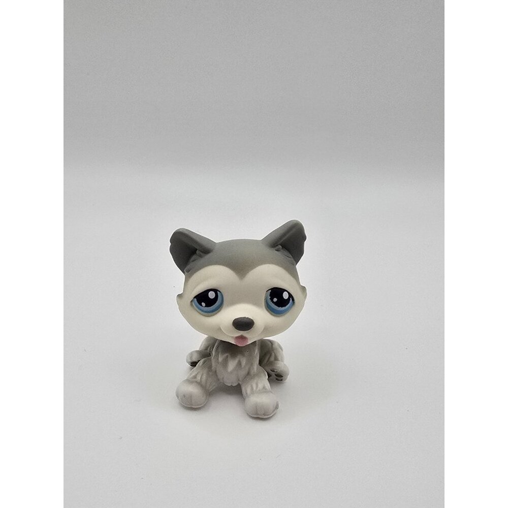 Littlest Pet Shop Authentic LPS #70 Grey White Husky Dog Polar Puppies